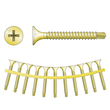 Quikdrive Screw, #6 x 1-5/8 in, Bugle Head DWFSD158PS